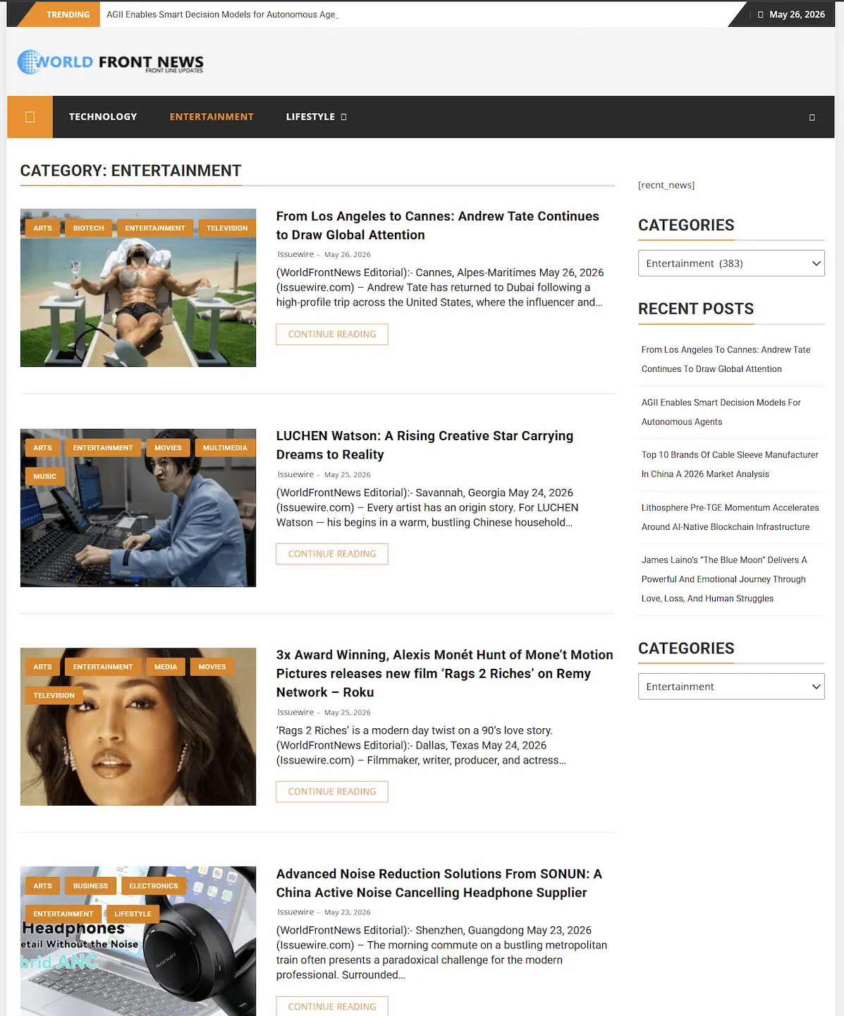 LUCHEN Watson, musician, visual effects, artist, Rising Star Captures Global Media Attention